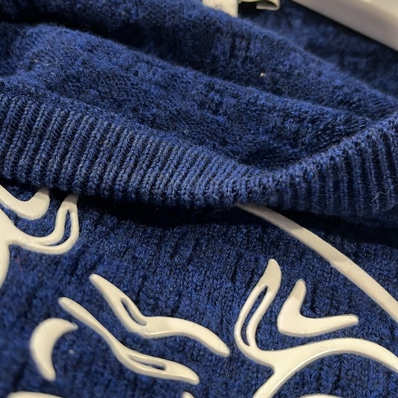Kenzo Blue Silicon Tiger Wool Textured Pullover - Picture 3 of 5